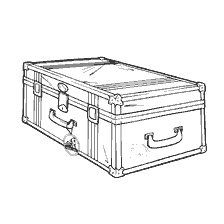 coloriage: Valise de Hogwarts Express pour colorier