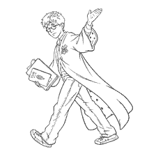 coloriage: La coloration d'Harry Potter dans un style magique