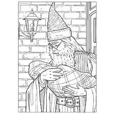 coloriage: Coloration Dumbledore et Harry Potter.