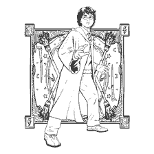 coloriage: Harry Potter dans la coloration