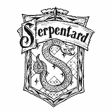 coloriage: Les armoiries de Slytherin de Harry Potter avec l'image d'un serpent