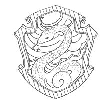 coloriage: Symbole de coloration de la faculté de Slytherin de Harry Potter