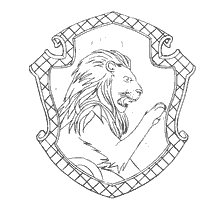 coloriage: Emblème de coloration de la faculté de Gryfindor de Harry Potter