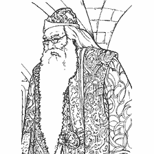 coloriage: Directeur de coloration Albus Dumbledore de Harry Potter