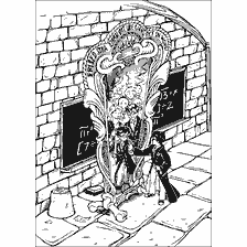 coloriage: Le miroir magique d'Harry Potter