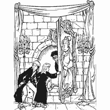 coloriage: Harry Potter et ses amis passent par la peinture