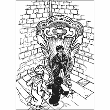 coloriage: Harry Potter devant le miroir d'Eimine