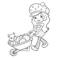 Charlotte Strawberry met 'n katjie