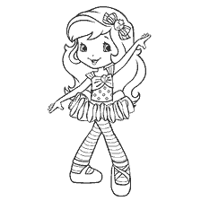 Aarbei in 'n ballet tutu