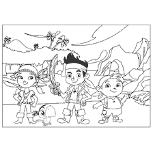 Coloring with Jake and the Pirates of Neverland