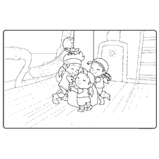 Coloring with Jake and his friends