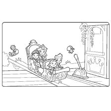 Jake and Neverland pirates in sleigh
