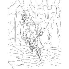 coloring page: Cyclist in cycling