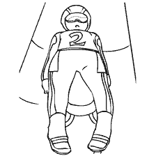 coloring page: Coloring picture of an athlete participating in luge sport