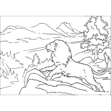 Colorer le Lion d'Aslan des Chroniques de Narnia