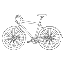 Dibujo de bicicleta para colorear