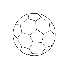 Bola de fútbol para colorear