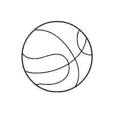 Dibujo un baloncesto para colorear