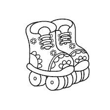 Colorear con patines de rodillos