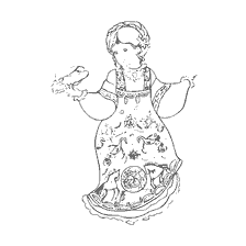 Mezen painting Dress with pattern