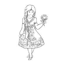 Permogorsk painting: Dress with a pattern