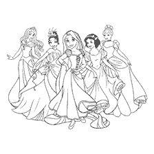 Aurora, Tiana, Raponsie, Sneeuwitjie, Aspoestertjie