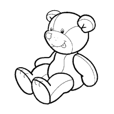 coloring page: Coloring toy bear cub