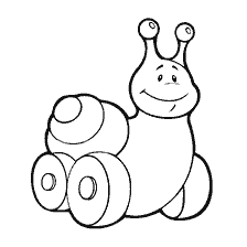 coloring page: Snail toy for coloring