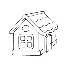 coloring page: Drawing a toy house for coloring