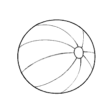 coloring page: Contour for coloring a toy ball