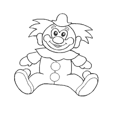 coloring page: Coloring with a toy clown