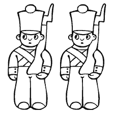 coloring page: Drawing toy soldiers for coloring