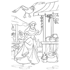 coloriage: Disney Princess Coloring, la petite sirène choisit les bijoux du Nouvel An