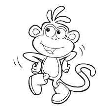 Monkey - vriend van Dasha die reisiger