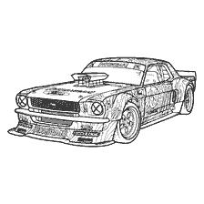 Färbung eines Mustang Sportwagens