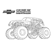 Farbe SUV Chevrolet Grave Digger