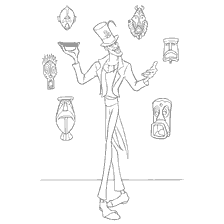 pagina da colorare: Shadow Man contiene artefatti sul libro di colorazione Princess e Frog
