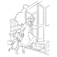 pagina da colorare: Principessa e Frog colorazione: Baby Tiana con sua madre