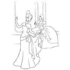 pagina da colorare: Tiana e Charlotte dalla Principessa e dalla Frog, libro colorante