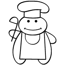 The cook on the coloring book