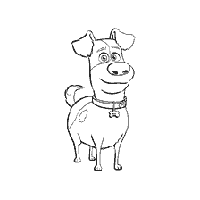 página para colorear: Para colorear Max de la caricatura La vida secreta de las mascotas