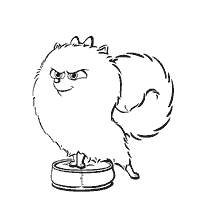 página para colorear: Spitz Gidget de la vida secreta de mascotas