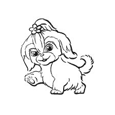 página para colorear: Colorear a Daisy de la caricatura La vida secreta de mascotas 2