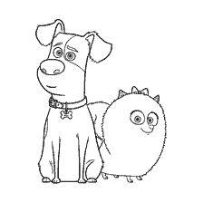 página para colorear: Para colorear Max y Gidget de los dibujos animados La vida secreta de las mascotas
