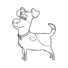 página para colorear: Max's Dog Coloring from the Secret Life of Pets