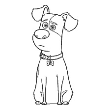 página para colorear: Terrier Max de la historieta La vida secreta de mascotas para colorear