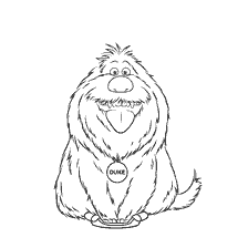 página para colorear: Para colorear perro Duque de la caricatura La vida secreta de las mascotas