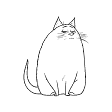página para colorear: Imagen del gato Chloe de los dibujos animados La vida secreta de las mascotas.