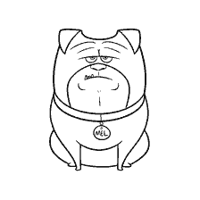 página para colorear: Perro para colorear Mel de la caricatura La vida secreta de las mascotas
