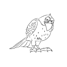 página para colorear: Hawk Tiberius de la historieta La vida secreta de las mascotas